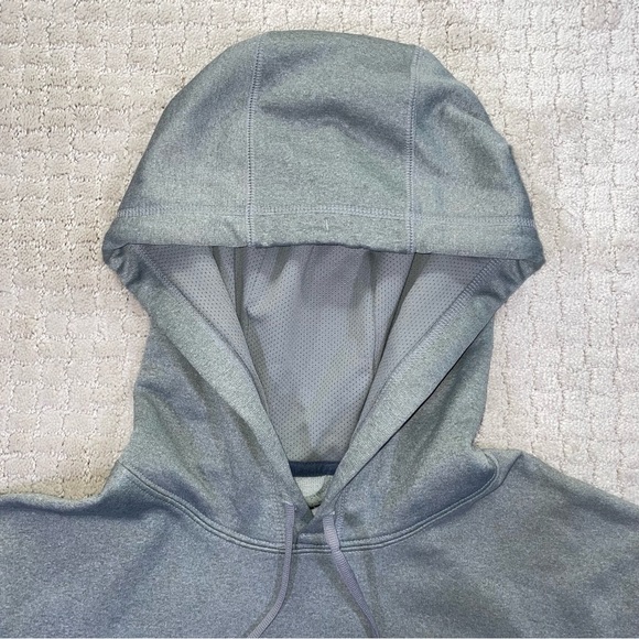 Nike Hoodie Sweater M Gray Therma Fit Pocket Fleece Logo - Picture 5 of 7